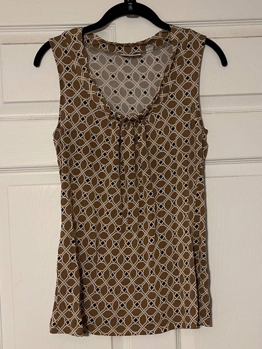 New York & Company Brown and Black Patterned Tank